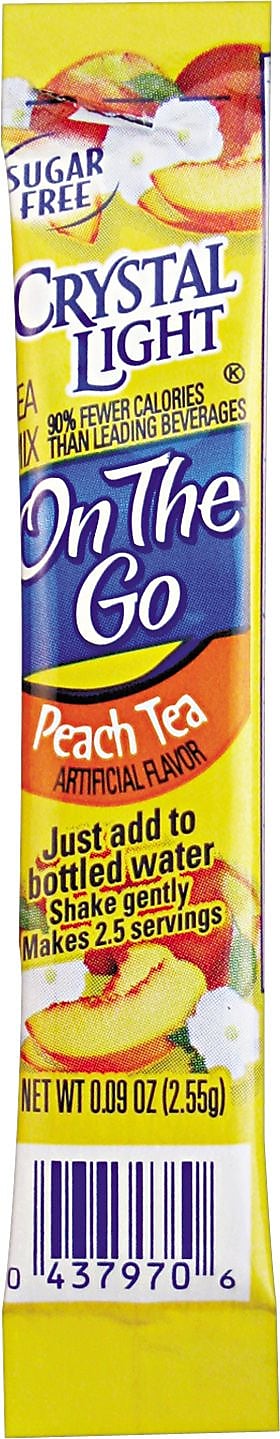 Crystal Light Flavored Drink Mix, Box of 30 8-oz. Packets, Peach Tea