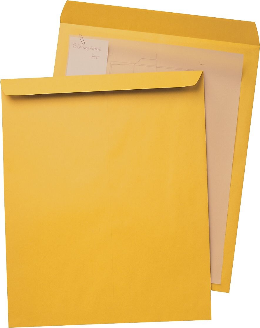 Quality Park Unsealed Kraft Catalog Envelope, 22" x 17", Kraft, 25/Box (42356)