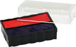 Trodat T4850 Dater Replacement Pad, 3/16"W x 1"D, Red/Blue
