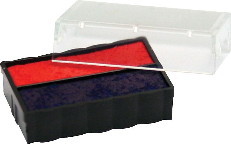 Trodat T4850 Dater Replacement Pad, 3/16"W x 1"D, Red/Blue