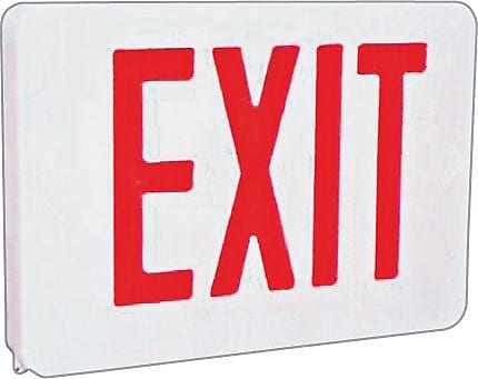 Tatco LED Exit Sign, Polycarbonate, 12 1/4" x 2 1/2" x 8 3/4", White