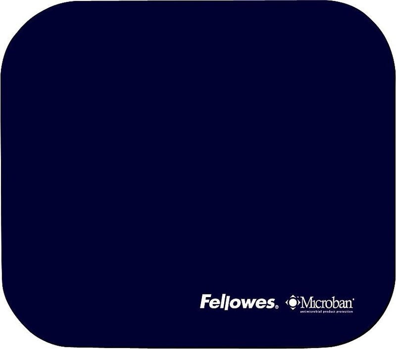 Fellowes Microban Non-Skid Mouse Pad, Non-skid, Navy Blue (5933801)