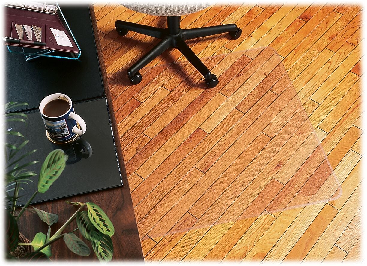 Deflect-O EconoMat Hard Floor Chair Mat with Lip, 36" x 48'', Clear (DEFCM21112)