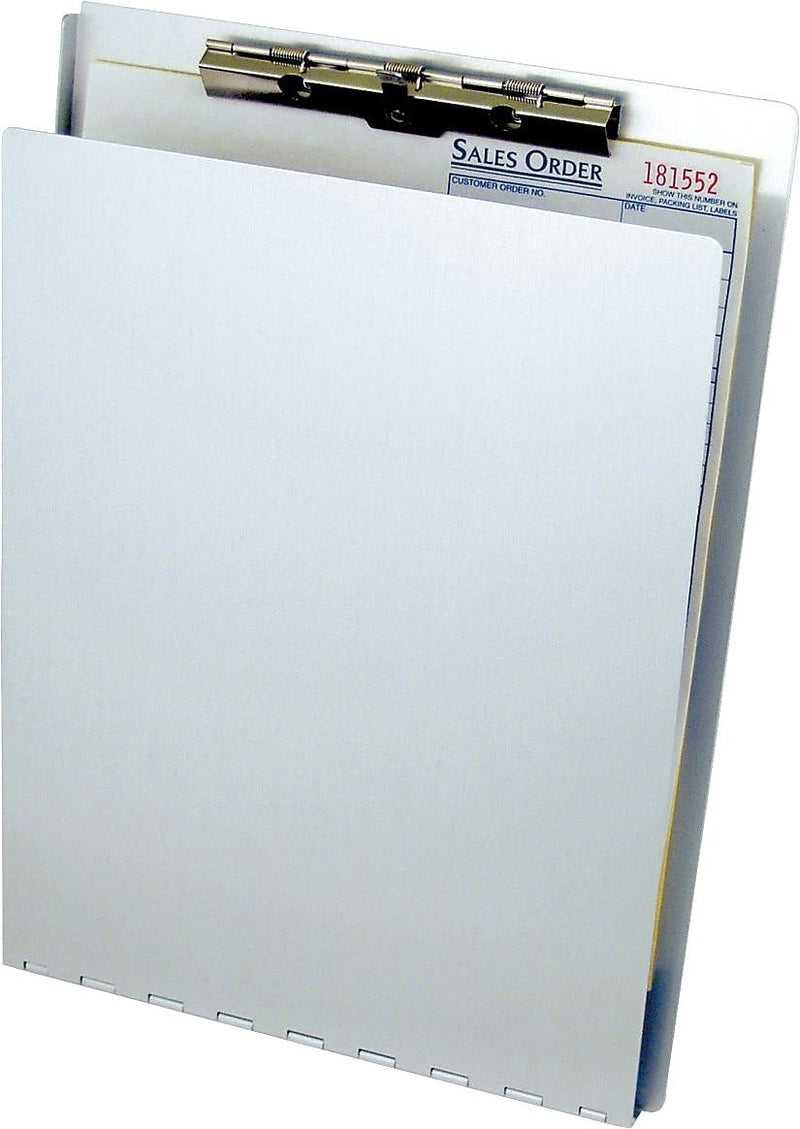 Saunders Aluminum Clipboard with Writing Plate, Letter, Silver, 8 1/2"W x 12"L