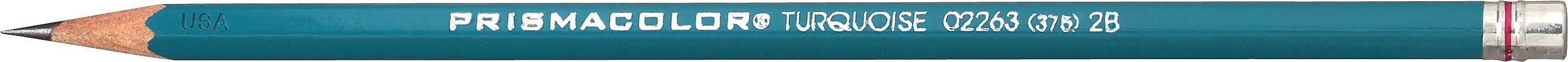 Prismacolor® Drawing Pencil, 4B, 2 mm Dia, Turquoise Barrel, 12/Pack