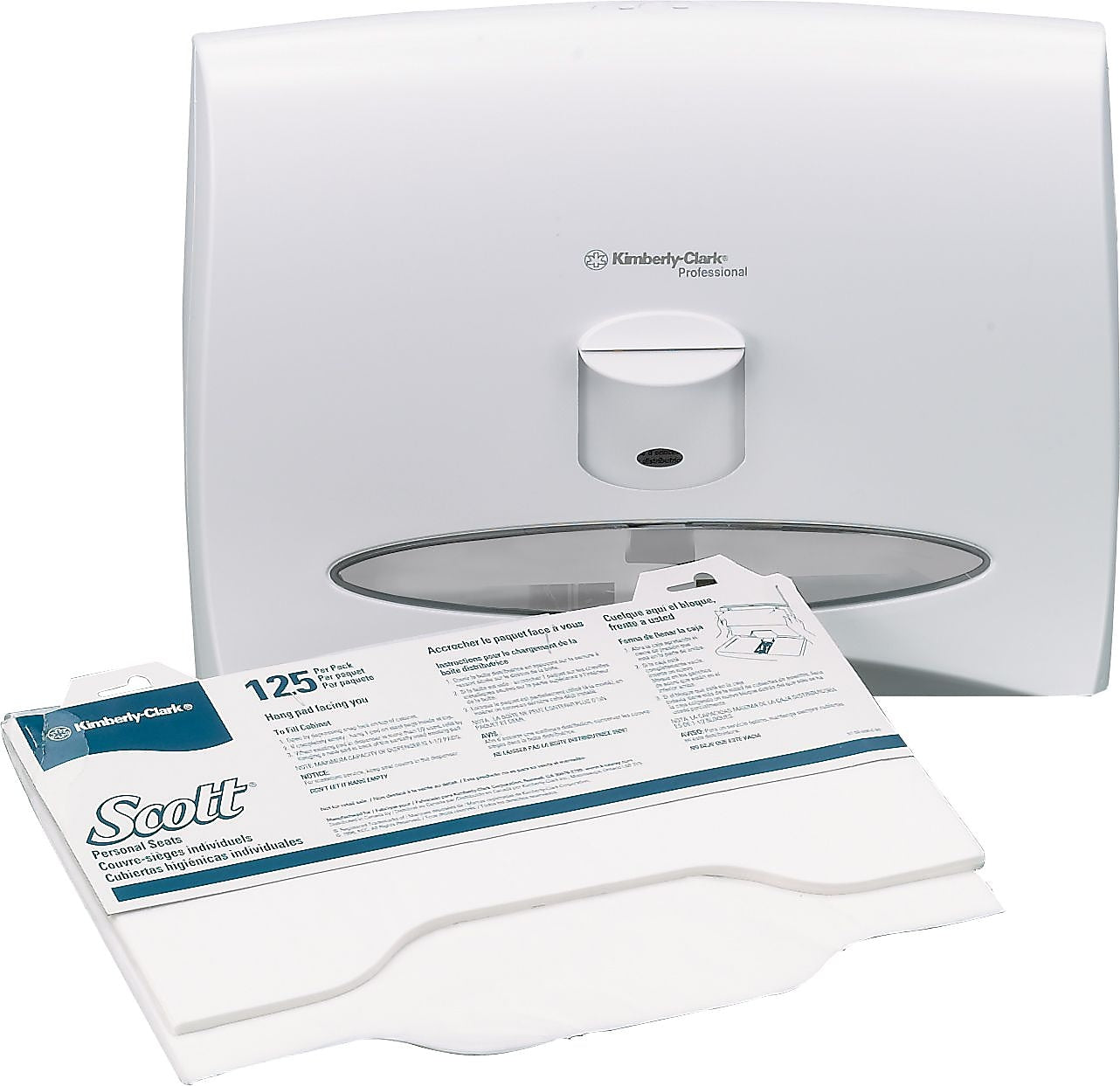 Kimberly Clark® Windows™ Toilet Seat Cover Dispenser, White Pearl, 13"H x 17 2/5"W x 3 1/3"D