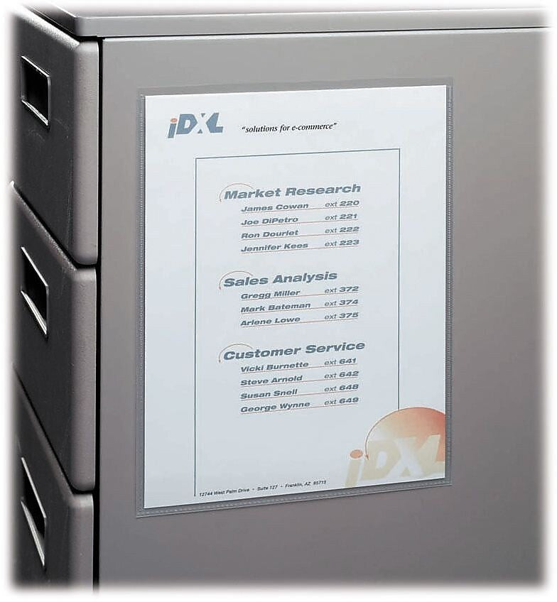 Magnetic Cubicle Keepers®, Clear Polypropylene, 8 1/2" x 11"