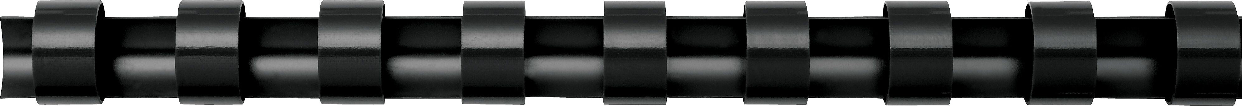 Fellowes 3/8" Plastic Binding Spine Comb, 55 Sheet Capacity, Black, 25/Pack (52322)