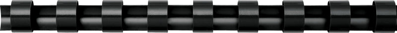 Fellowes 3/8" Plastic Binding Spine Comb, 55 Sheet Capacity, Black, 25/Pack (52322)