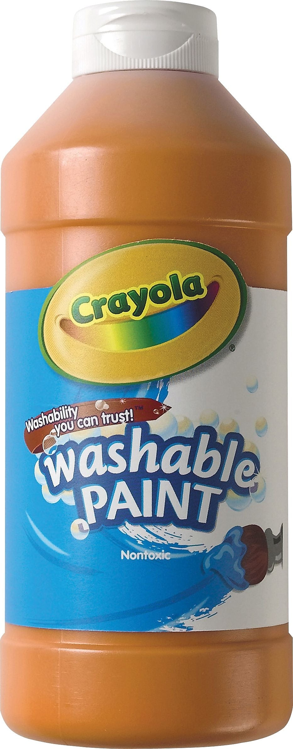 Crayola Washable Paints, Orange, 16 oz. (54-2016-036)