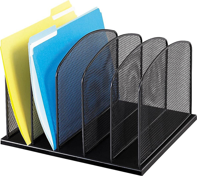 Safco® Onyx Mesh 5-Section Upright Organizer
