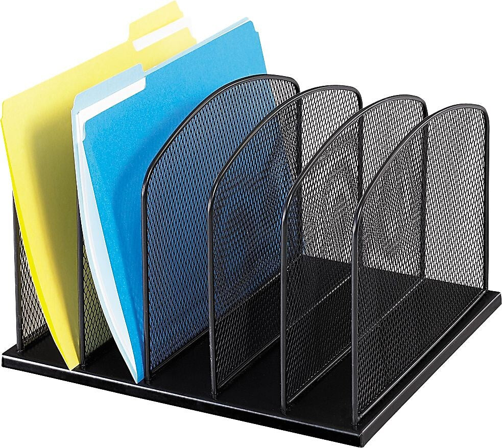 Safco® Onyx Mesh 5-Section Upright Organizer