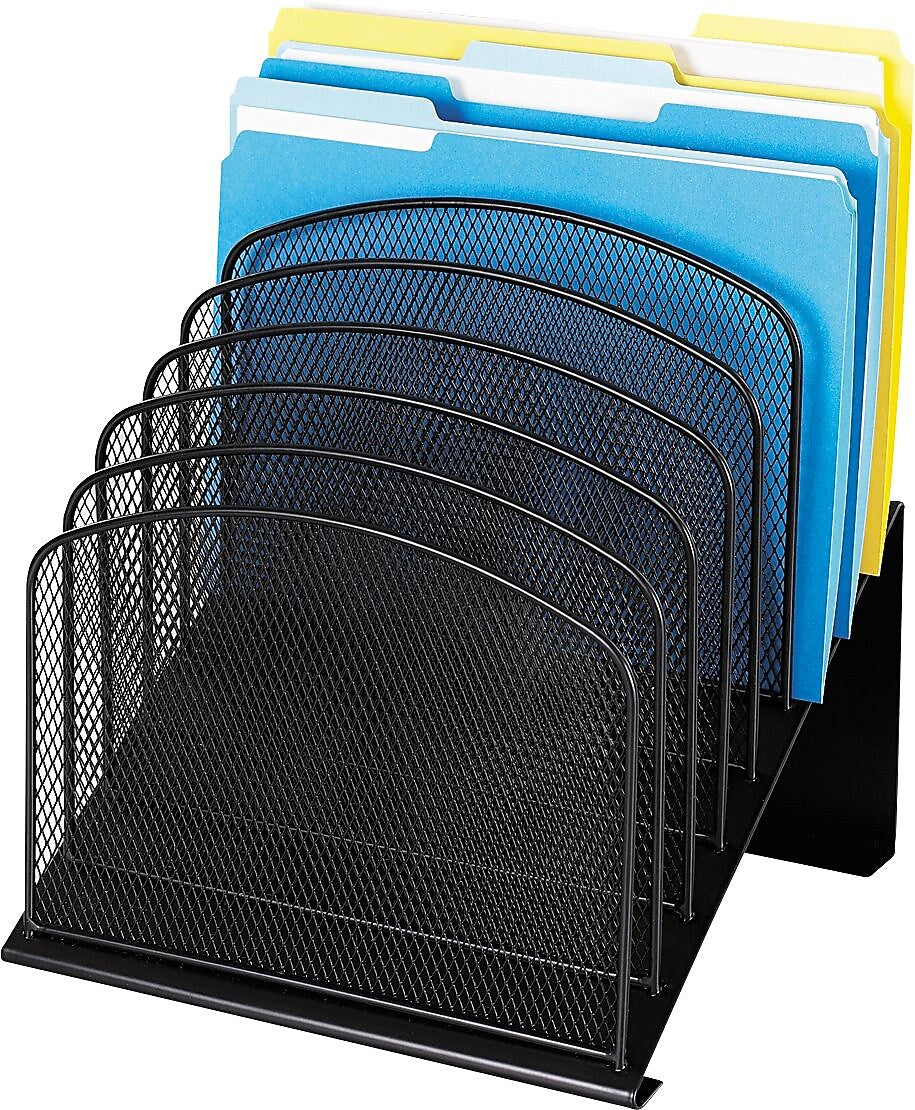 Safco® Onyx Mesh 8-Section Incline Organizer