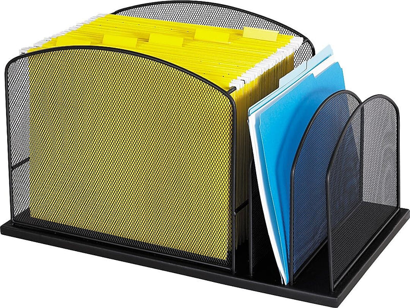 Safco® Onyx Mesh Hanging File with 2 Upright Section Organizer (SAF3259BL)