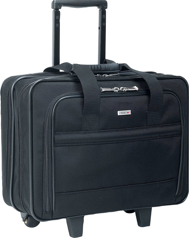 Solo New York Carnegie 15" Polyester Rolling Laptop Bag, Black (B100-4)