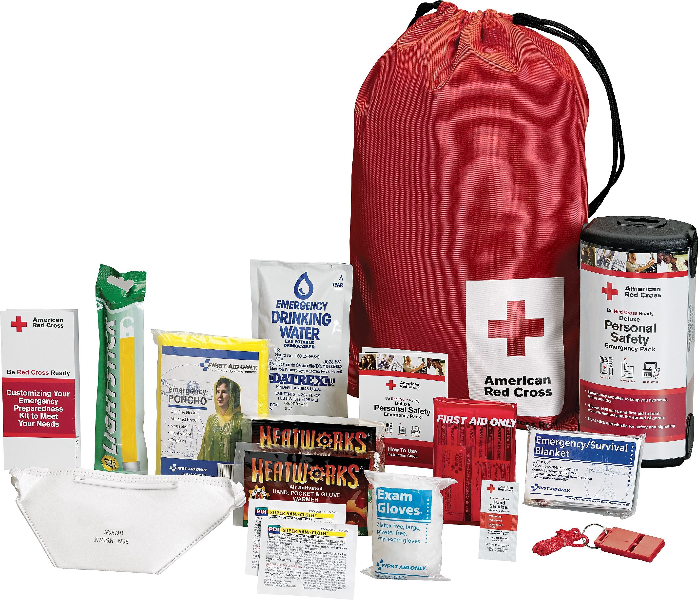 First Aid Only American Red Cross Deluxe Personal Safety 31-Piece Emergency Preparedness Kit (FAORC622)