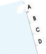BTE A-Z Hanging Folder Tabs, 7/16" x 1", White, 104/Pack (31005)