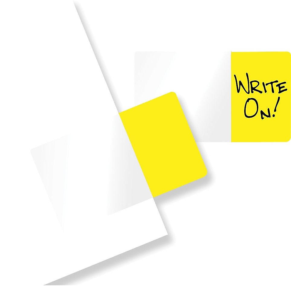 Redi-Tag Easy-To-Read Self-Stick Index Tabs, 1" Wide Yellow, 50 Tabs/Pack (76805)