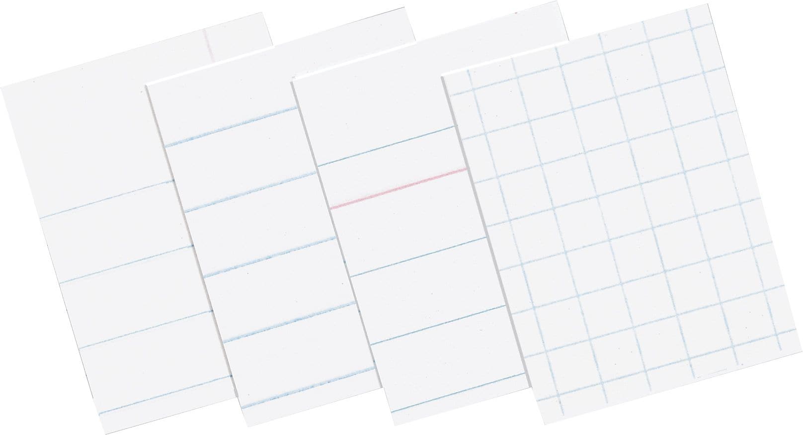 Pacon 5-Hole Punched Essay and Composition Paper 10-1/2" x 8", 3/8" Ruled with Red Margin, White, 500 Sheets/Pk