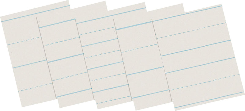 Pacon Newsprint Practice Paper with Skip Space, 1" Long Way Ruled, White, 500 Sheets/Ream (2631)