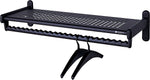 Quartet Shelf Rack, Wall Mount, 16-32 Hangers, 48" Long, Black