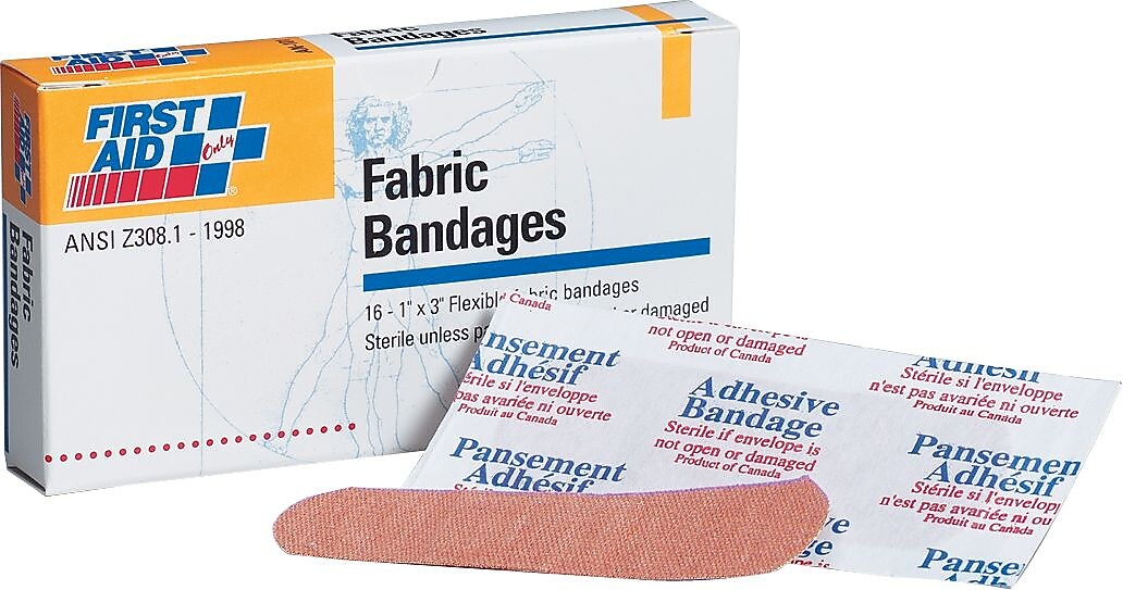 First Aid Only Fabric Bandage, 1" x 3" (1-008)