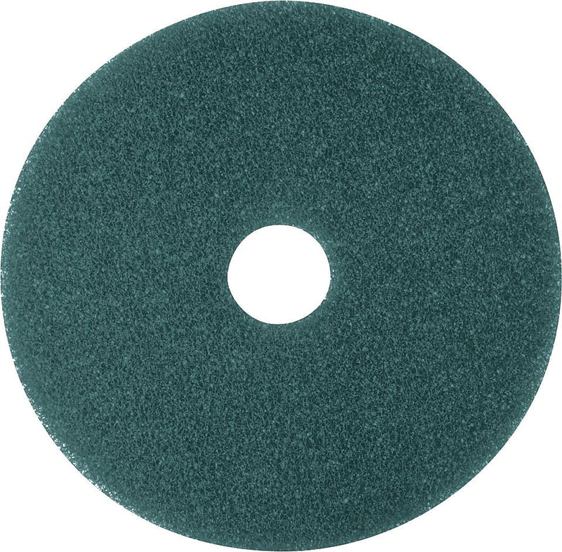 3M Low-Speed Floor Pad, Cleaning Pad 5300, Blue, 21", 5/Ct