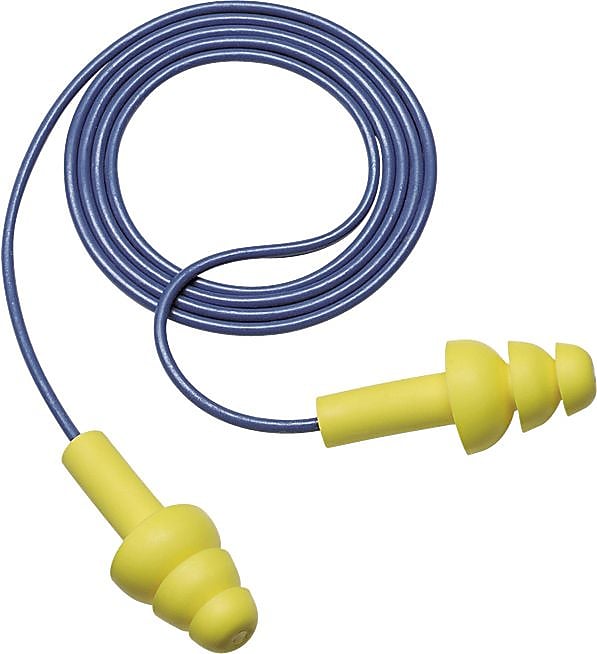 3M E-A-R UltraFit Earplugs; Corded, Premolded, Yellow, 25 dB, 100 Pairs/Box (MMM3404004)