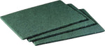 AbilityOne Scouring Pad, Light Cleaning, Nylon, Non-Toxic, Rust-Proof, Fine Abrasive Coating, Green, 10/Pack