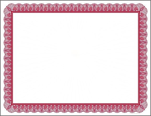 Great Papers Certificates, 8.5" x 11", Red/White, 100/Pack (961034S)