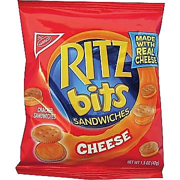 Nabisco Ritz-Bits Cheese Sandwich Crackers, 1.5 oz., 60 Packs/Box (NFG06834)