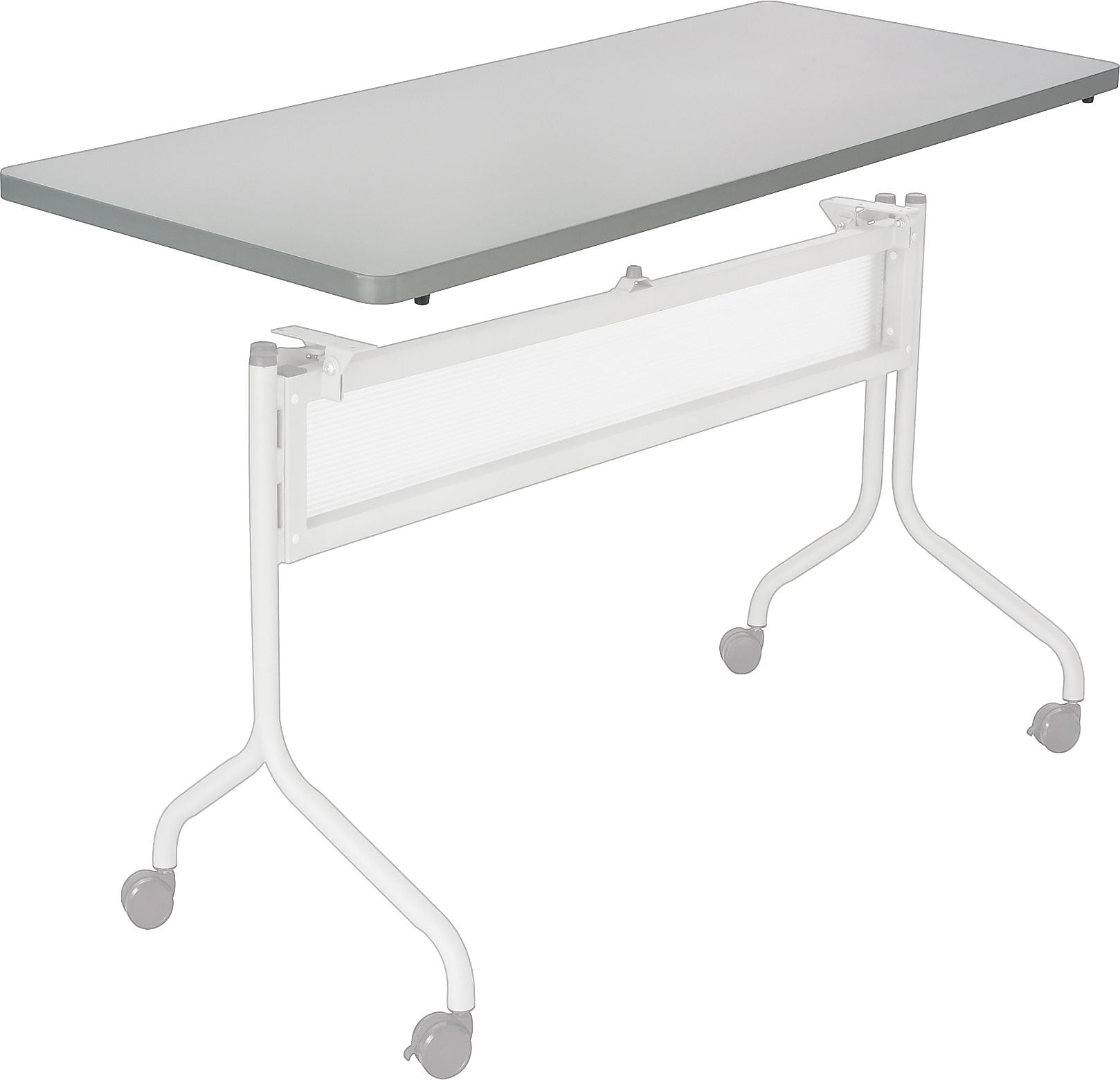 Impromptu® Mobile Training Table, Rectangle Top - 48 x 24" Gray