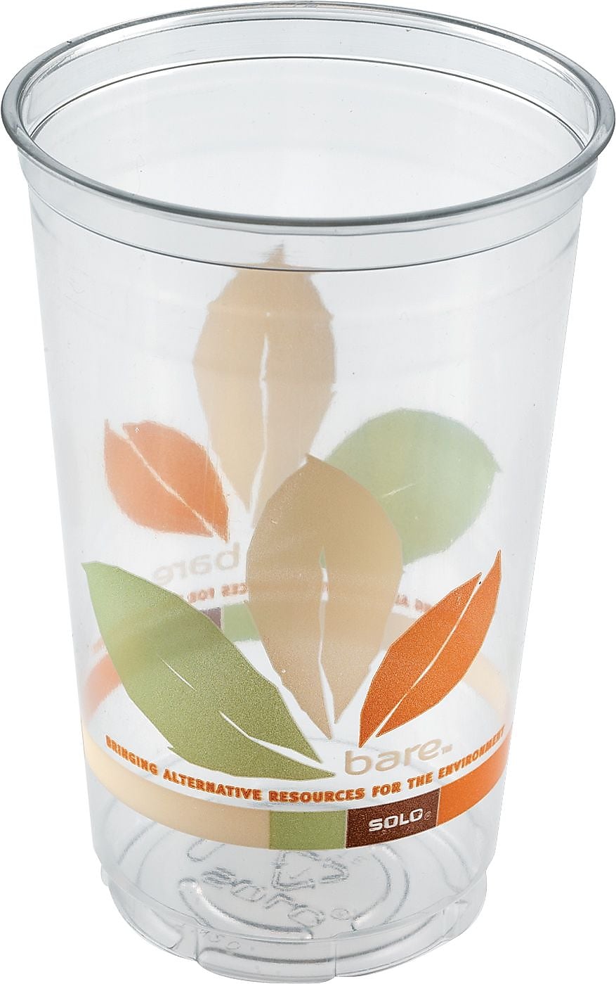 Solo Plastic Cups, Bare® RPET Clear Cold Cup, 16oz., 50/Pk, 20/CT