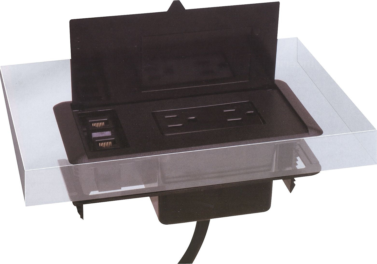Safco Power/Data Module, Black (SPM)