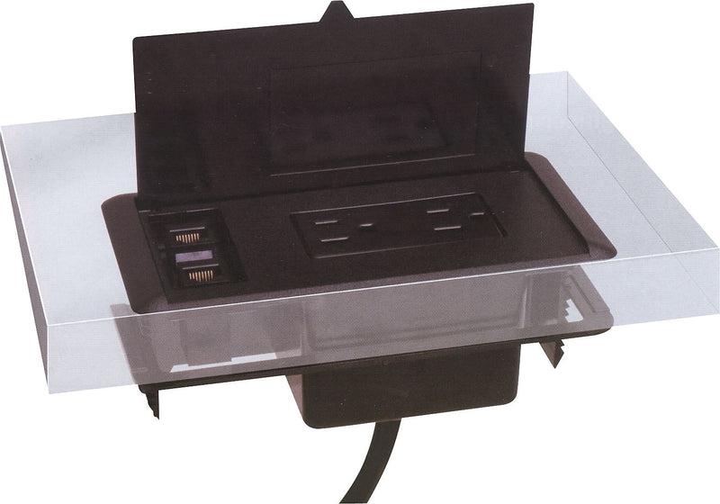 Safco Power/Data Module, Black (SPM)
