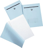 Pacon Corporation Examination Books, 4 Sheets/8 Pages, Wide Ride, Blue Cover, 7"H x 8 1/2"W