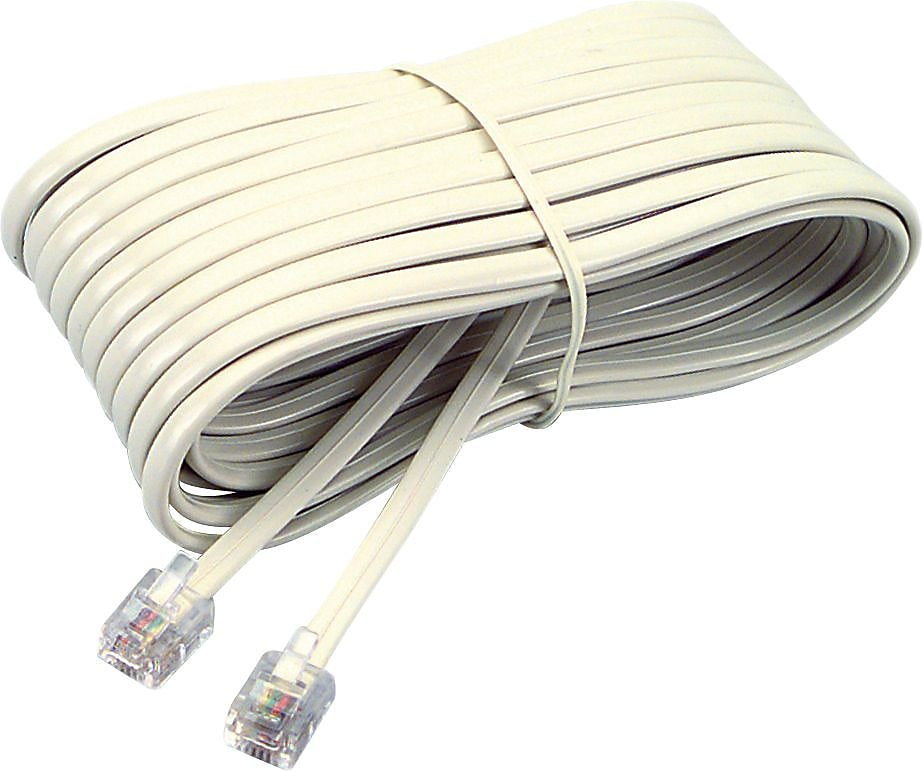 Softalk Telephone Extensions Cord, Plug/Plug, Ivory, 25ft (04020)