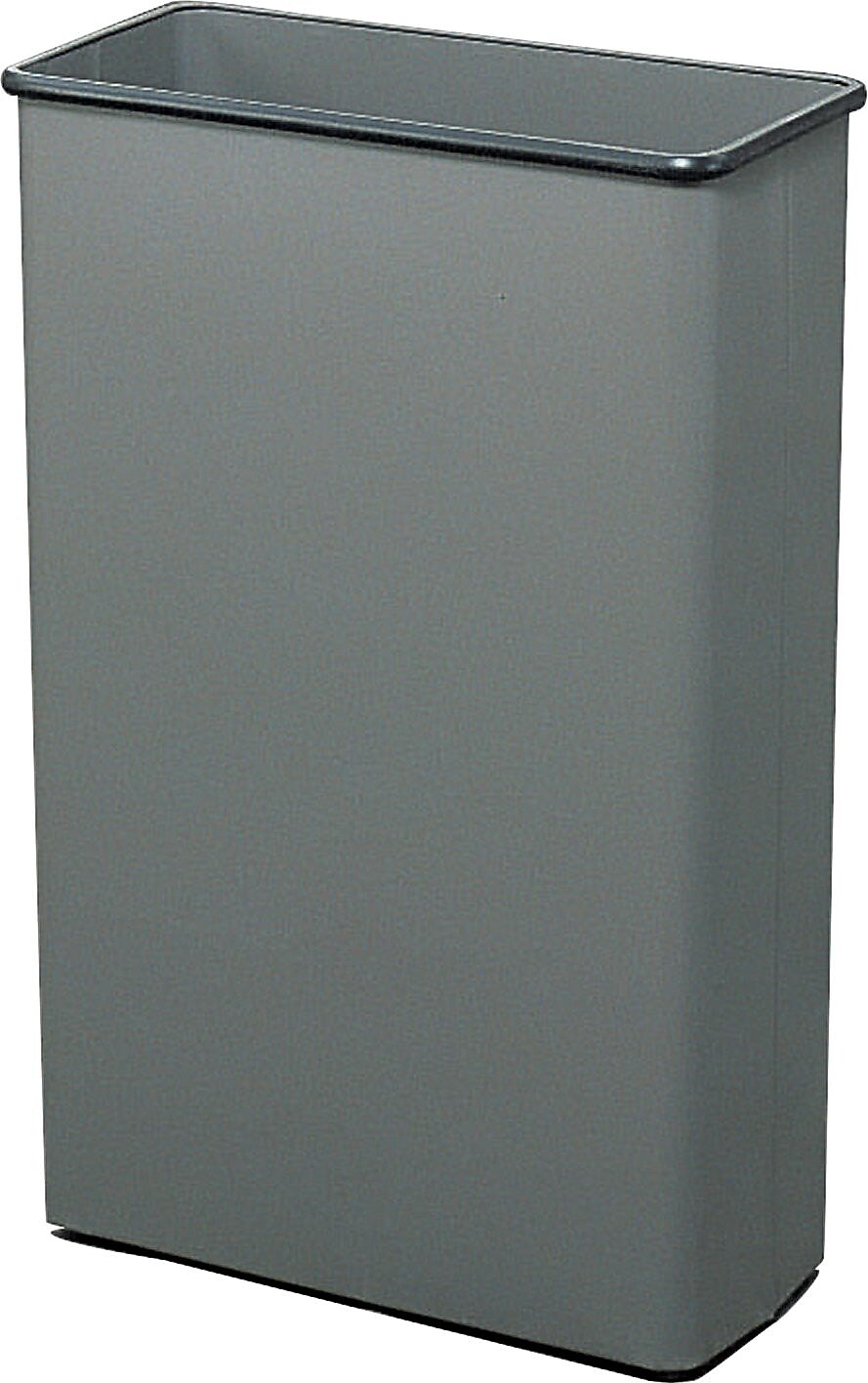 Safco Steel Trash Can with no Lid, 22 Gallon, Charcoal (9618CH)
