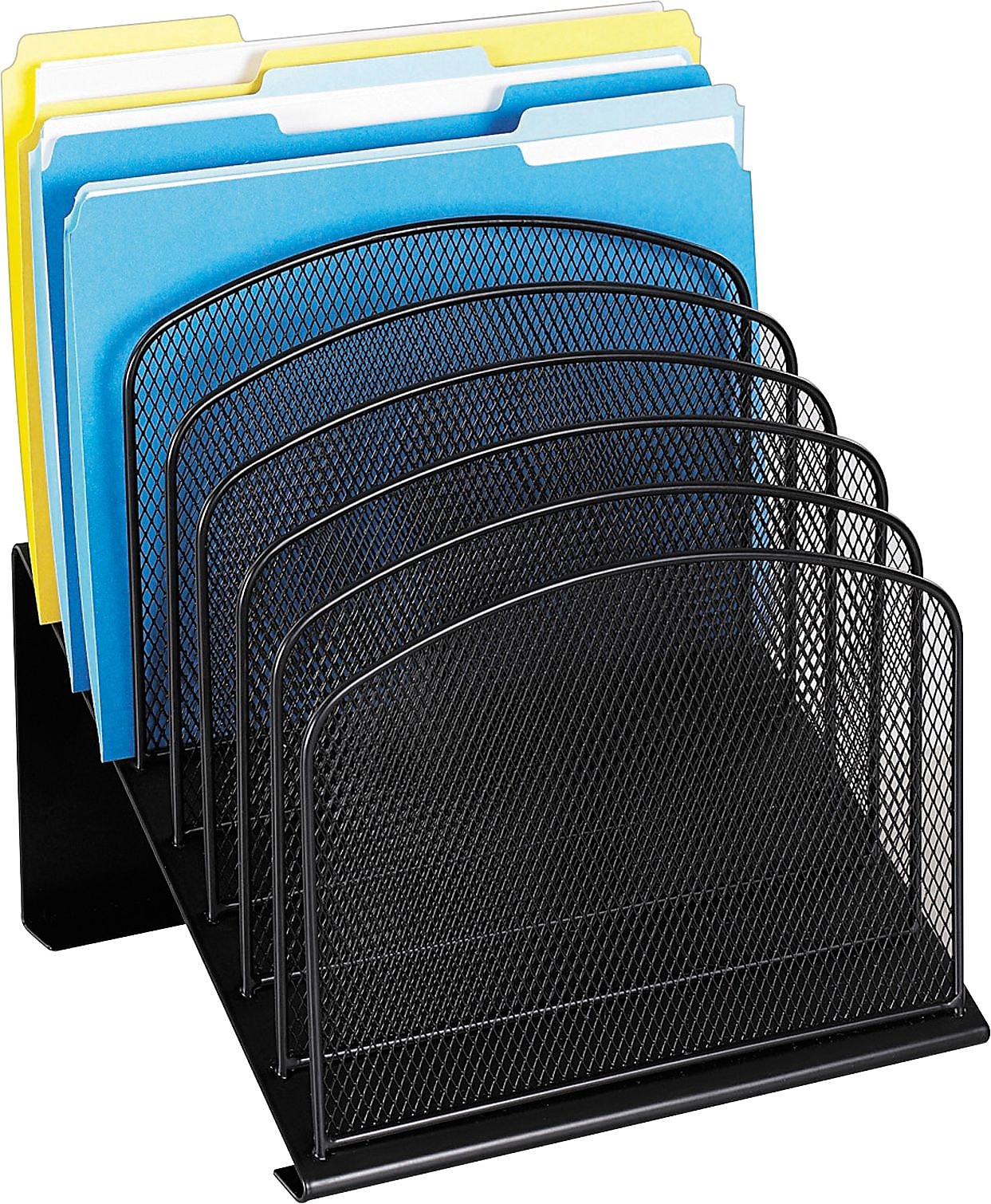 Safco® Onyx Mesh 8-Section Incline Organizer
