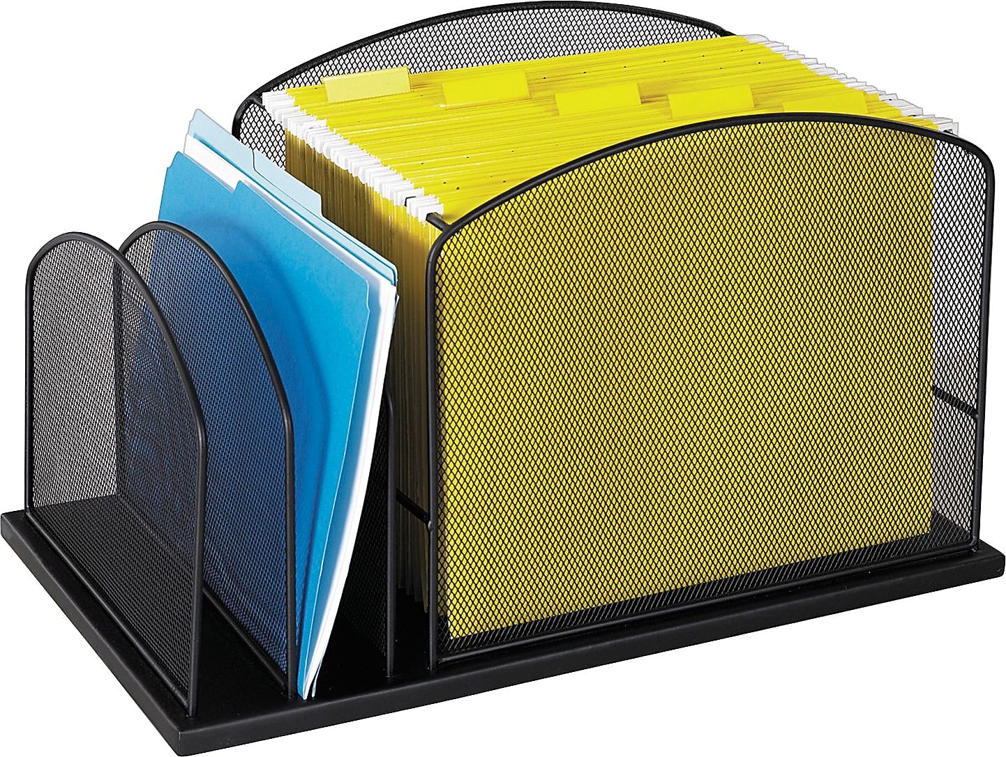 Safco® Onyx Mesh Hanging File with 2 Upright Section Organizer (SAF3259BL)