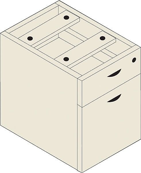 Offices To Go Furniture Collection in American Cherry, Hanging Box/File Pedestal