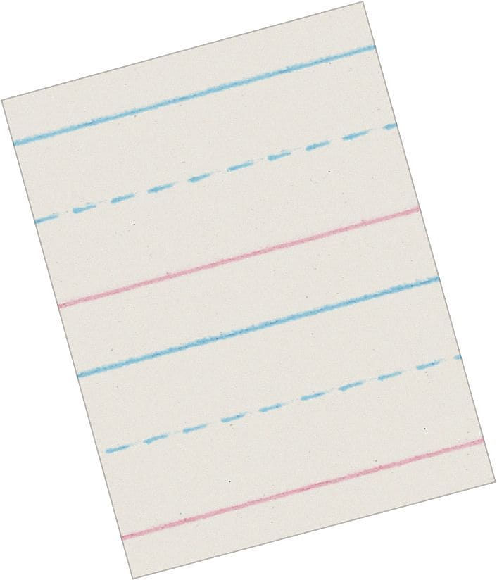 Pacon Zaner-Bloser Picture Story Paper, 12" x 18", 5/8" Ruled, White, 250 Sheets/Pack (PACZP2694)