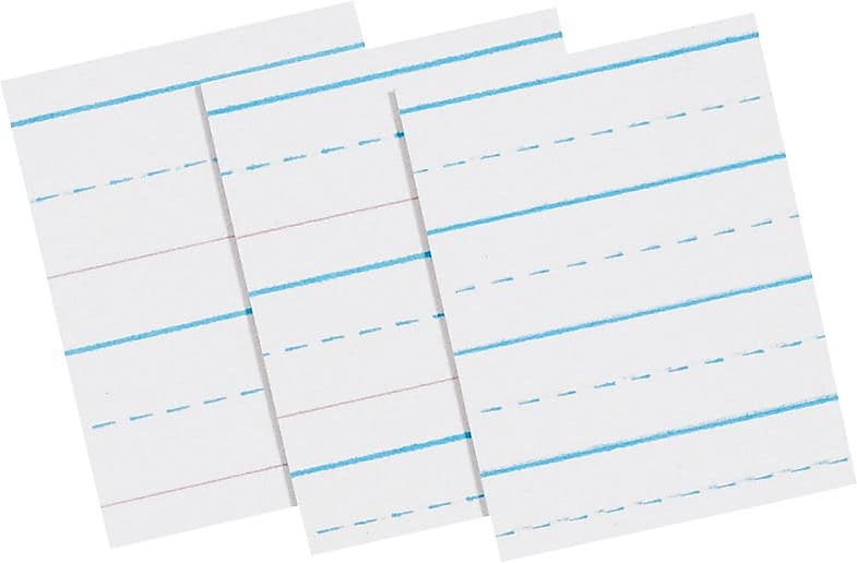 Pacon Newsprint Storybook 11" x 8-1/2", 5/8" Ruled Long Way, White, 500 Sheets/Pack (PAC2691)