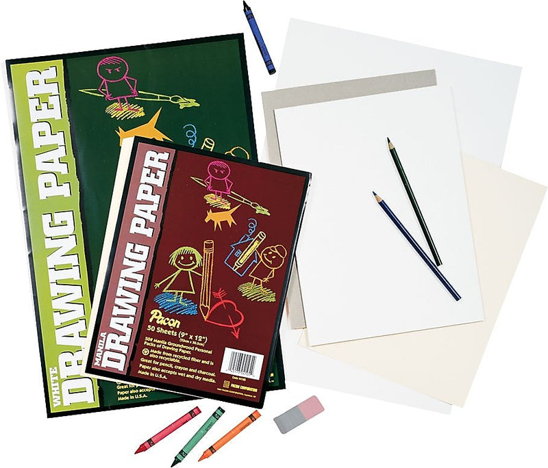 Pacon® Drawing Paper, Mediumweight, 18x24", White