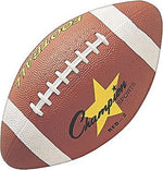 Champions Water-Resistant Rubber-Covered Sports Ball, Brown, 12" Intermediate Size Football