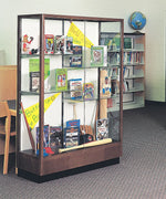 Ghent Heritage Series Display Case, Danish Walnut, 70"H x 48"W x 18"D
