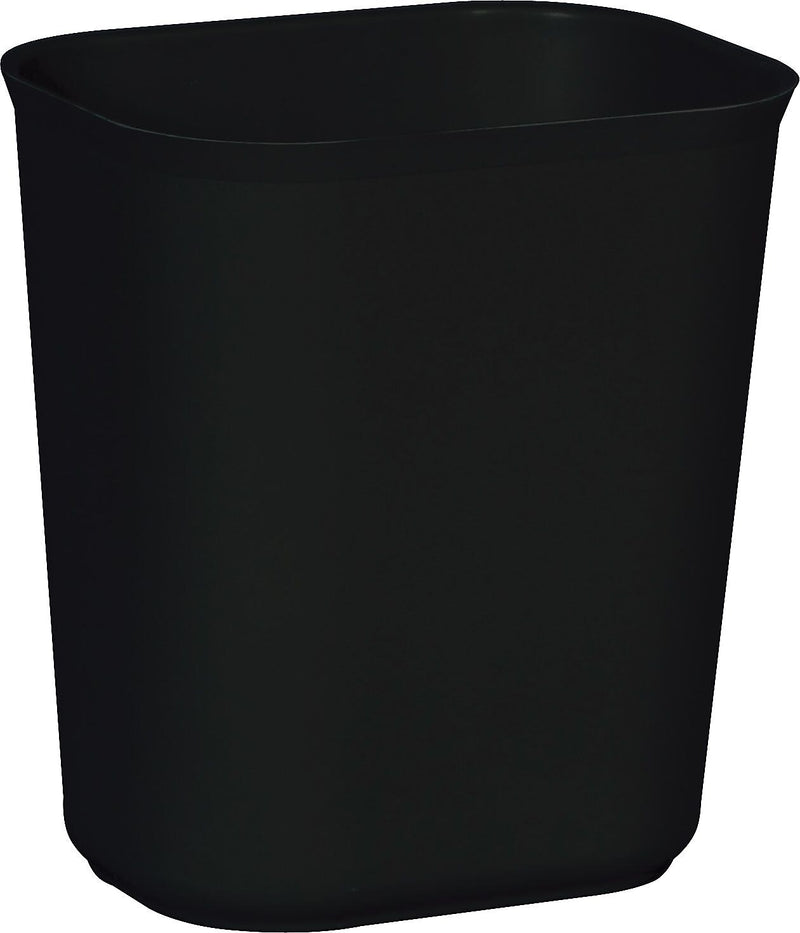 Rubbermaid Fire-Resistant Wastebasket, 3 1/2 Gallon, Black, 12 1/4"H x 11 1/8"W x 8 1/4"D