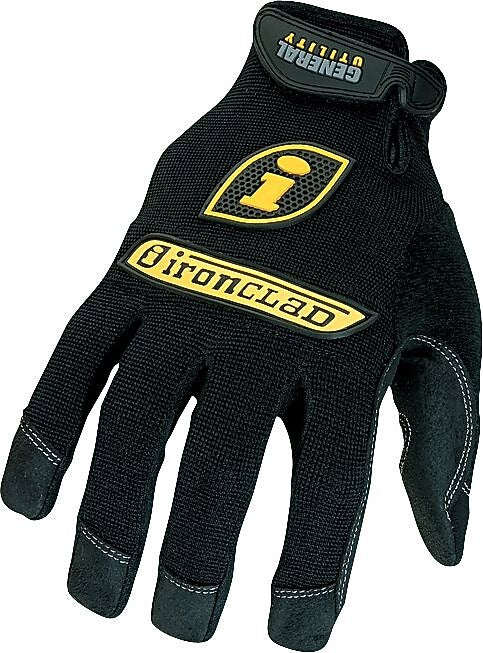 IRONCLAD PERFORMANCE WEAR Spandex Utility Gloves, Black (GUG-04-L)
