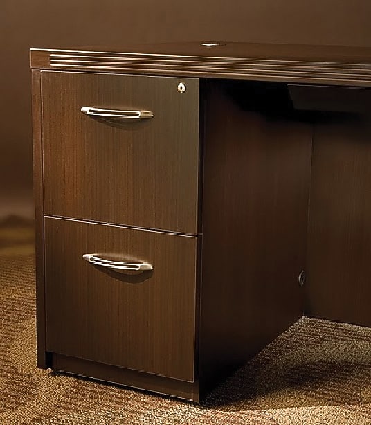 Safco Aberdeen™ Single Pedestal Desk, File/File, Mocha (AFF26LDC)