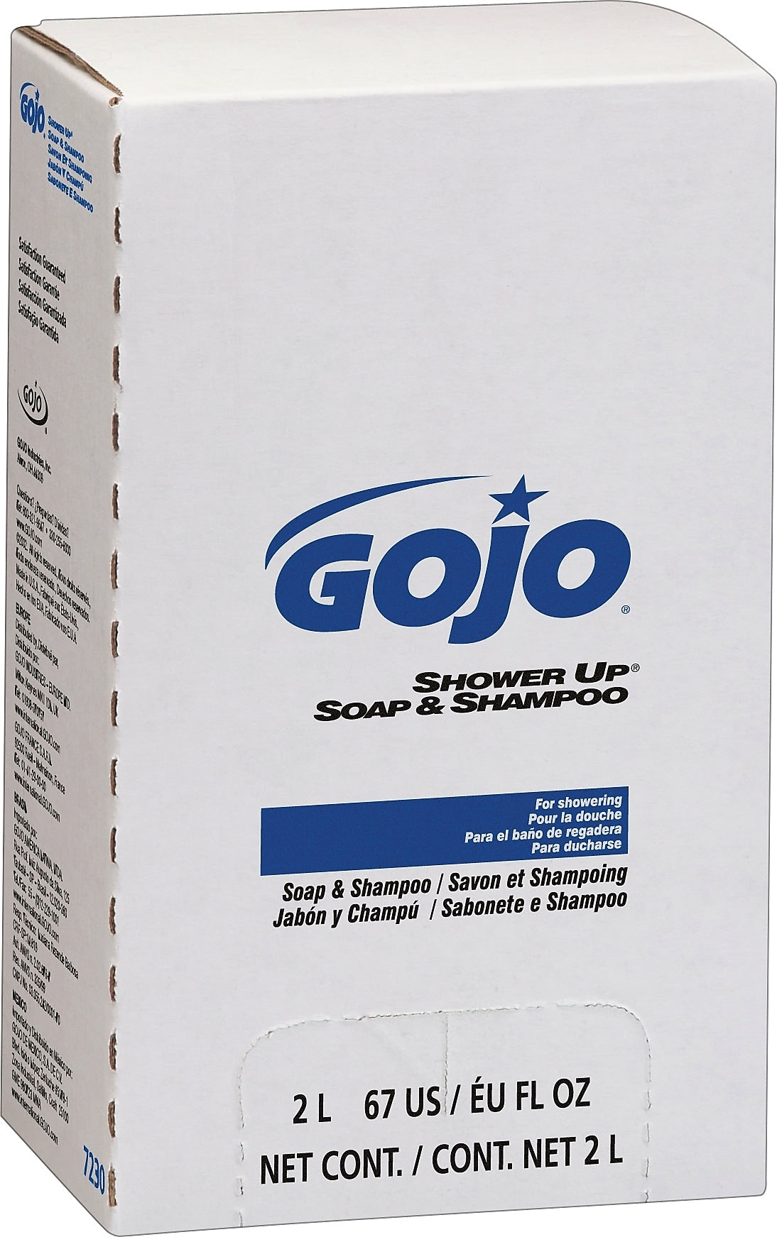 GOJO Shower Up Soap and Shampoo Refill for PRO TDX Dispenser, 2,000 mL, 4/Carton (GOJ 7230)